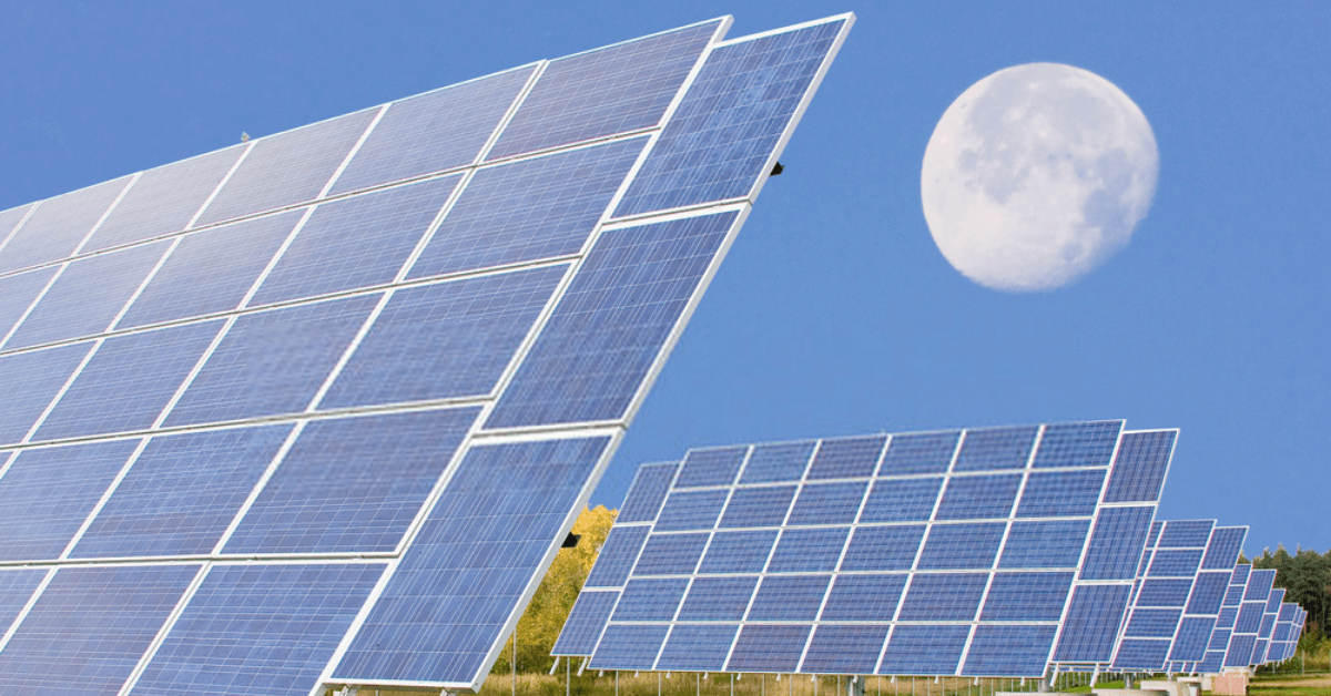 moon charge a solar panel